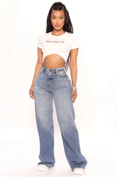 New Y2K High Waist Baggy Jeans For Women Fashion Loose Denim Wide Leg Pants Casual Female Clothing XS-XL Drop Shipping