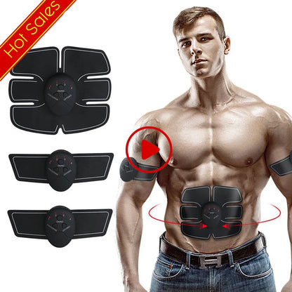 Smart EMS Abdominal Muscle Stimulator Electric Pulse Treatment Massager Home Fitness Abdominal Muscle Trainer Unisex Battery