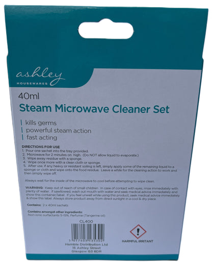 Ashley 3 in 1 Washing Machine Cleaner and Steam microwave Cleaner Set