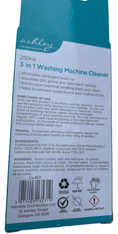 Ashley 3 in 1 Washing Machine Cleaner and Steam microwave Cleaner Set