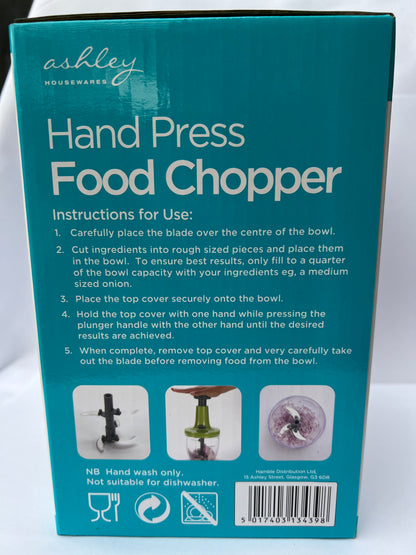 Ashley Hand Press Food Chopper