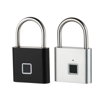 Intelligent Fingerprint Padlock Warehouse Courtyard Door Dormitory Cabinet Electronic Lock Head Home Anti-theft Stainless Steel Lock Beam