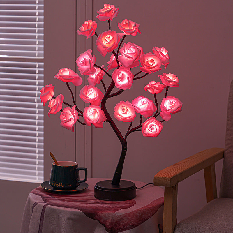 Atmosphere Lights Detachable Valentine&#039;s Day Night Lights Christmas Decoration Roses LED Tree Lights