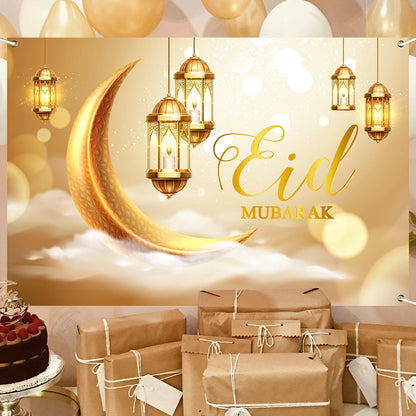 Eid Background Eid Mubarak Ramadan Kareem Backdrop Islam Muslim Party Supplies Eid Al-fitr Gift Ramadan Decoration For Home 2025