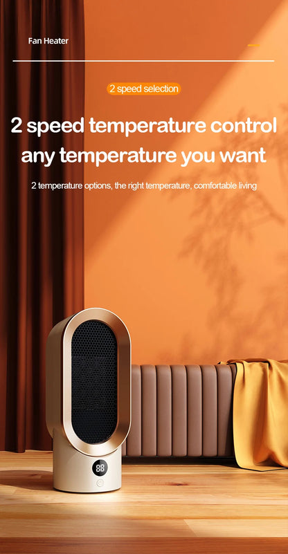 Portable Heater Electric Fan Heater Mini Radiator Desktop Warmer Machine For Winter PTC Ceramic Heating For Home Bedroom Office