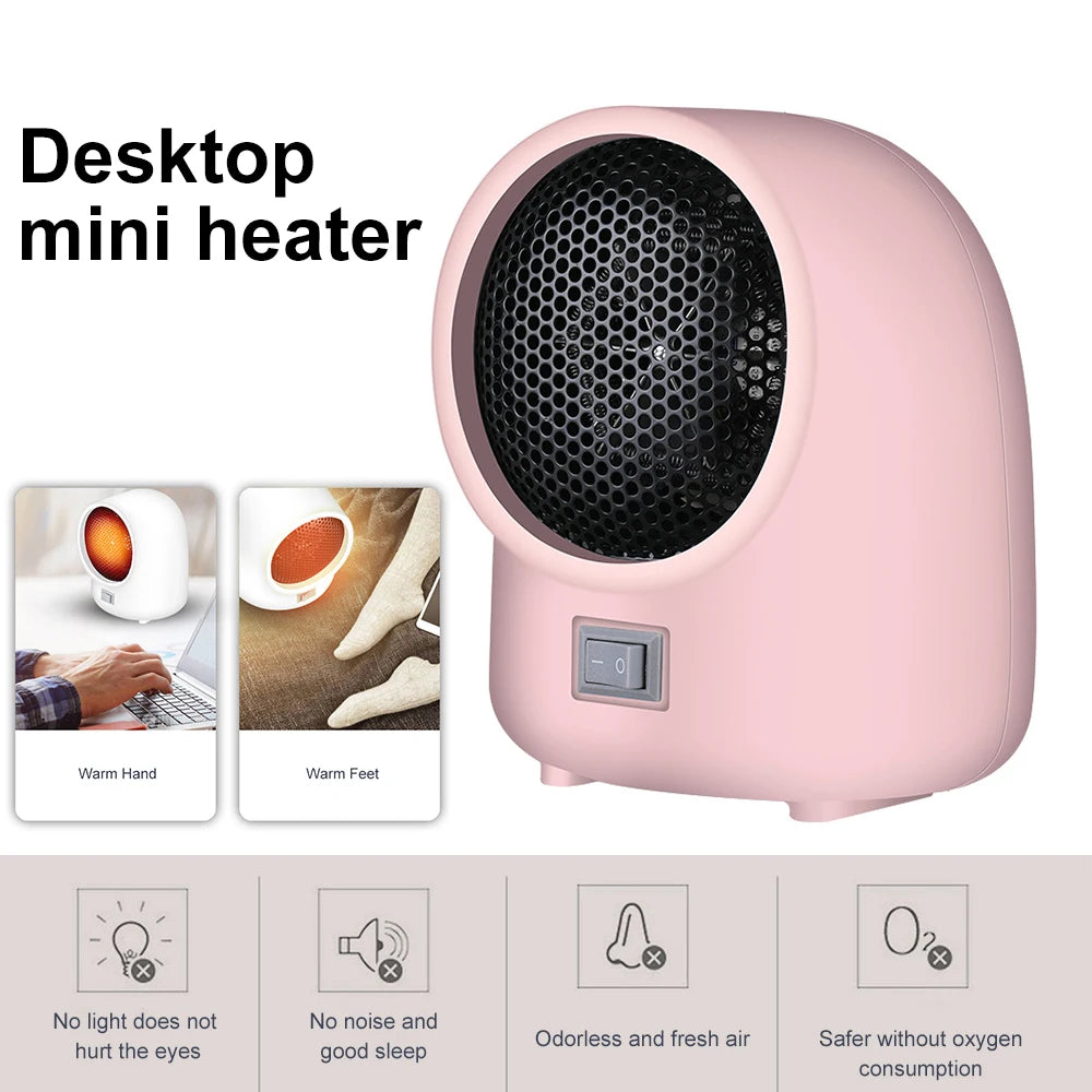 400W Mini Electric Heater 2-speed 3S Quick Heating Home Electric Heater 220V/110V Hot Fan Heater Overheating Protection Air Heat