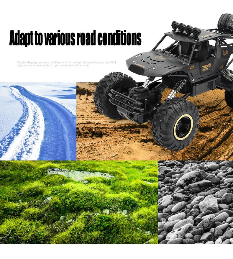 1:12 / 1:16 4WD RC Car With Led Lights 2.4G Radio Remote Control Cars Buggy Off-Road Control Trucks Boys Toys for Children