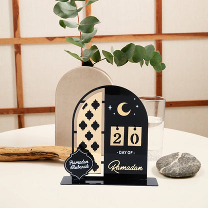 Acrylic Ramadan Countdown Calendar Ornaments Gifts Eid Mubarak Ramadan Decor For Home 2025 Kareem Islam Muslim Party Supplies