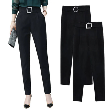 High Quality for Ladys Spring Summer Woman Pants Cotton Black High Waist Joggers Women Suit Harem Pants Soft All-match Trousers