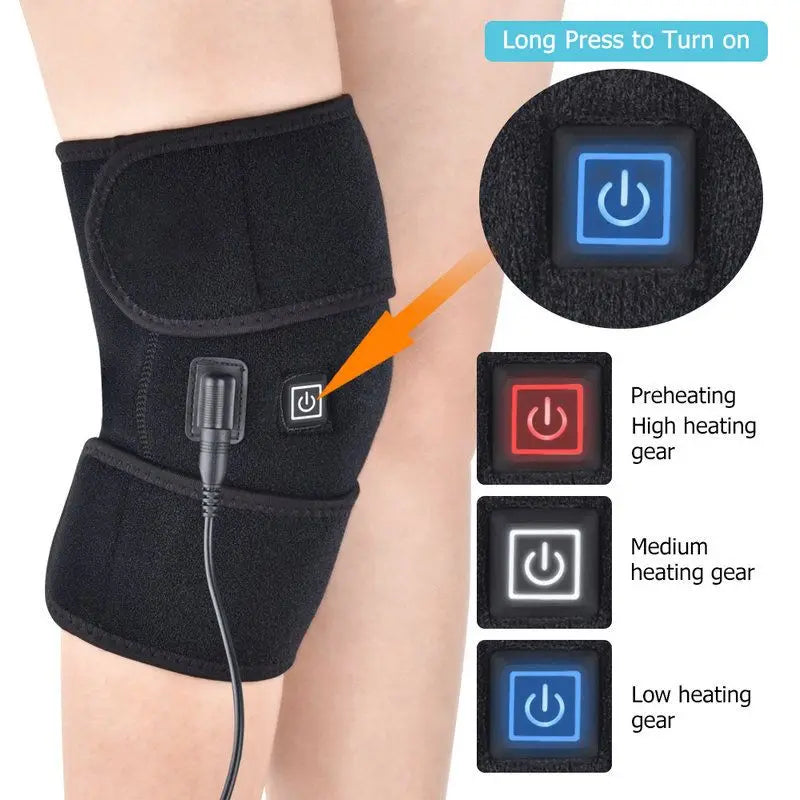 Heat Knee Brace Electric Heating Massager Temperature Massage Treatment of Knees The Pad Hot Compreses Pain Relief Joint Machine