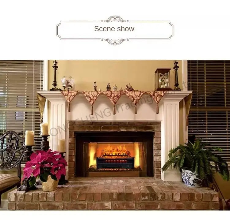 Mobile Electric Fireplace Simulation Flame Home Heater Decoration New American Charcoal Basin Fireplace Core Homestay Villa