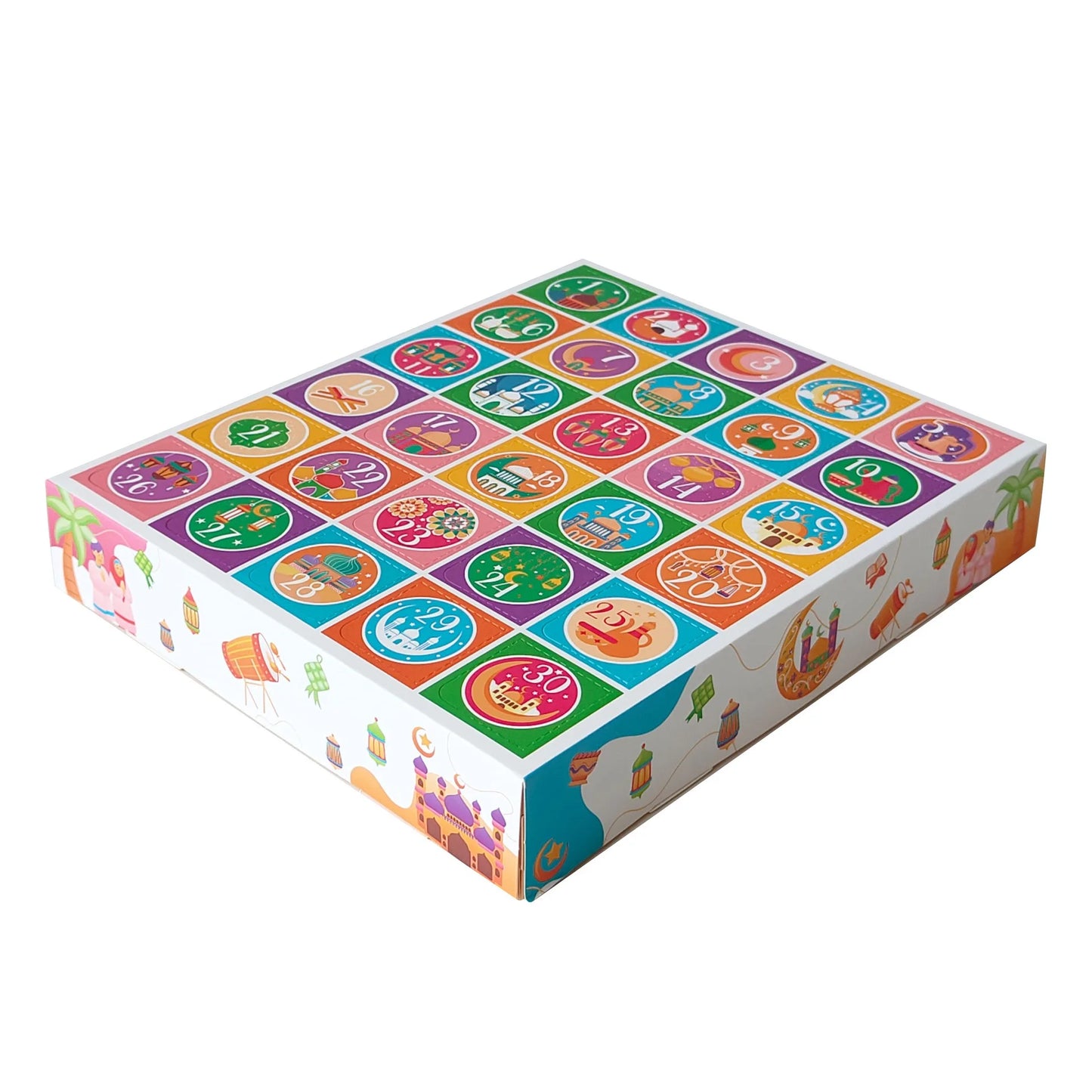 Eid Arrival Calendar Blind Box Mubarak Muslim New Year Party Candy Chocolate Box Gift Packaging  Happy Eid Mubarak Party Decor