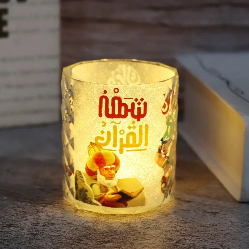 Ramadan Kareem Led Candle Lantern Eid Mubarak Decoration for Home 2025 Islamic Muslim Festival Party Eid Al Adha Ornaments