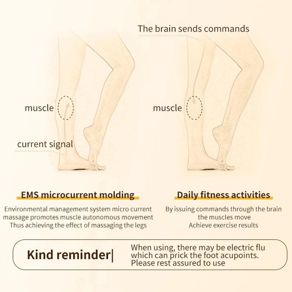 TENS Foot Muscle Electrostimulator Massager Pad Mat 8-Mode Relaxation Treatment with Remote Control Micro-current Physiotherapy