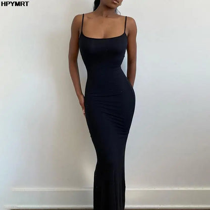 Strap Backless Long Maxi Dresses Party Club Vacation Outfits Women Sexy Casual Summer Dress 2022 Wholesale Slim Dresses Female