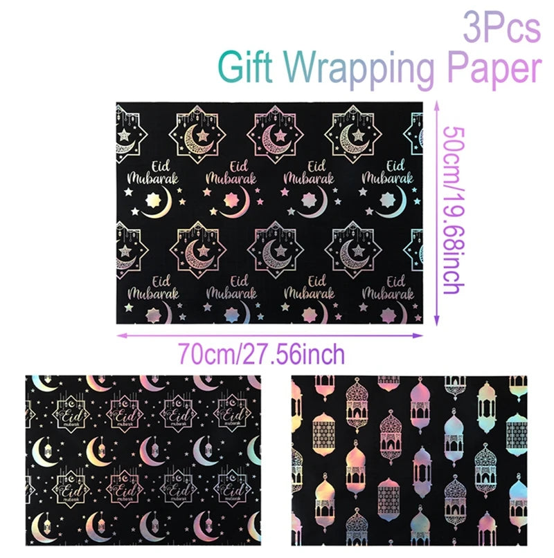 Eid Mubarak Gift Wrapping Paper Ramadan Decoration 2025 Eid Wrapping Paper Ramadan Kareem Islamic Muslim Party Eid Al Adha Gifts