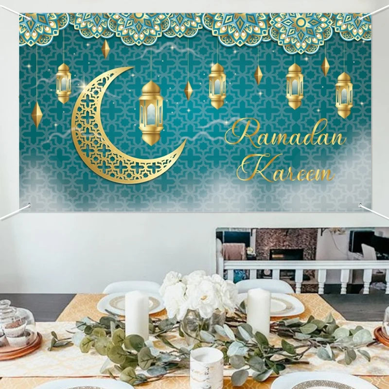 Eid Background Eid Mubarak Ramadan Kareem Backdrop Islam Muslim Party Supplies Eid Al-fitr Gift Ramadan Decoration For Home 2025