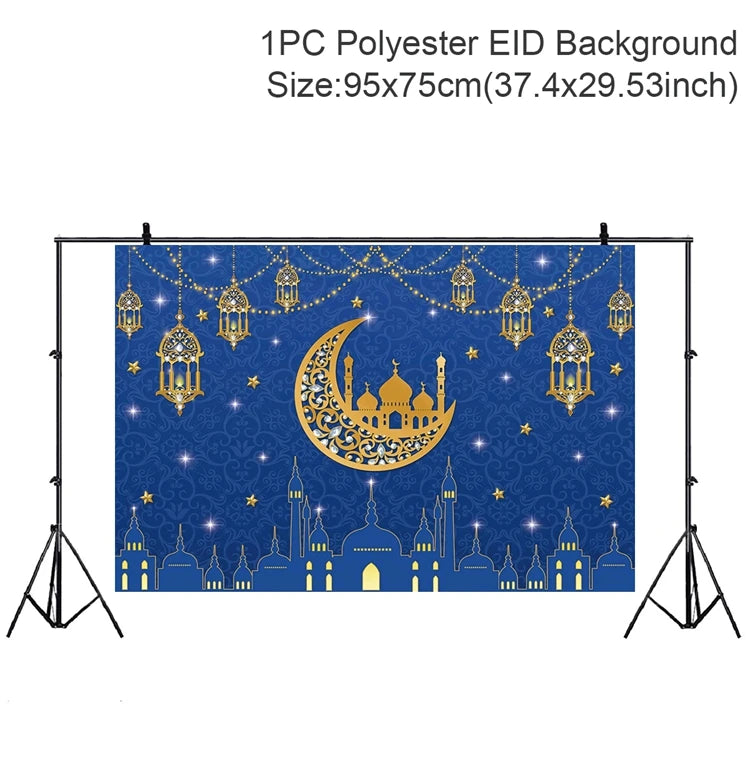 Eid Background Eid Mubarak Ramadan Kareem Backdrop Islam Muslim Party Supplies Eid Al-fitr Gift Ramadan Decoration For Home 2025