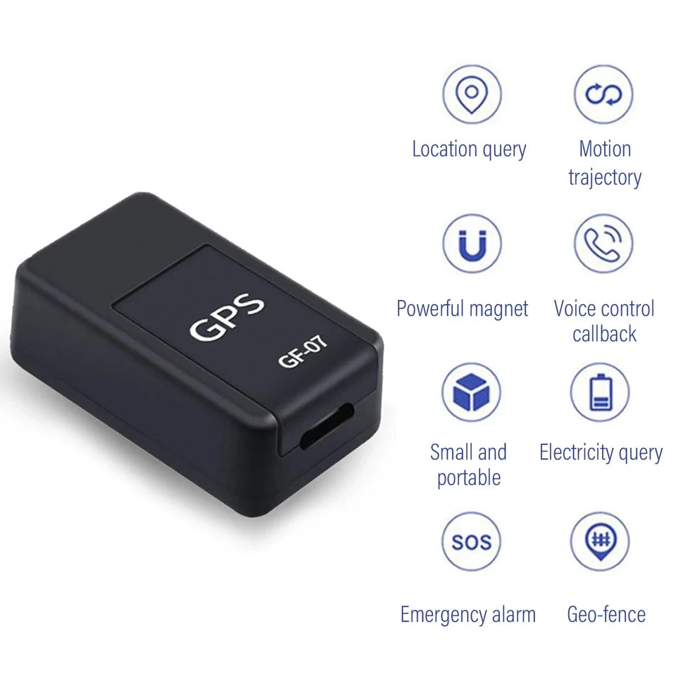 Mini GF07 GPS Car Tracker Real Time Tracking Anti Theft Anti Lost Locator Strong Magnetic Mount SIM Message Positioner ﻿