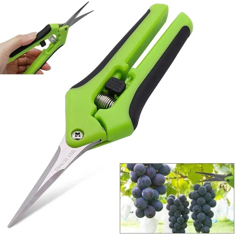 6.5 Inch Gardening Scissors Hand Pruner Pruning Shears Trimming Scissors with Straight Elbow Stainless Steel Blades for Plant