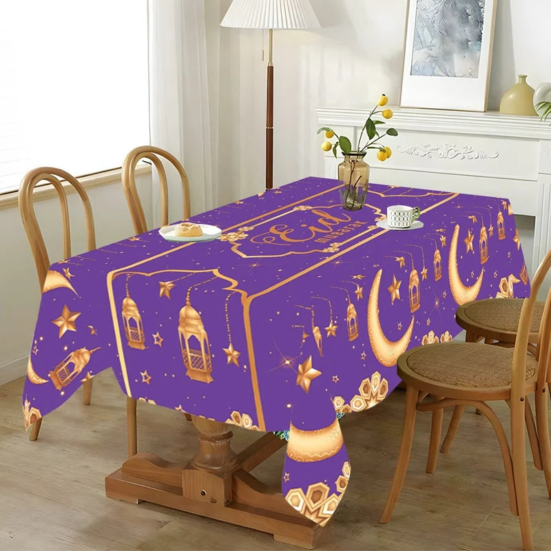 Eid Mubarak Table Runner Ramadan Tablecloths Ramadan Kareem Decoration for Home 2025 Islamic Muslim Party Eid Al Adha Gifts