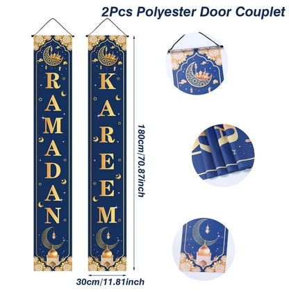 Eid Mubarak Door Banner Ramadan Decoration 2025 for Home Mubarak Ramadan Kareem Islamic Muslim Party Decor  Eid Al Adha Gifts