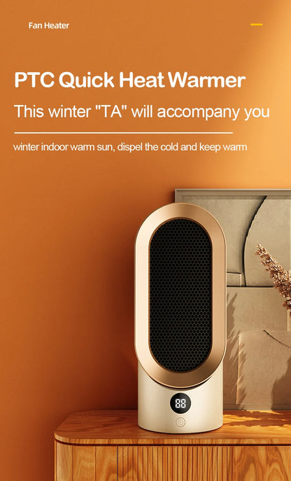 Portable Heater Electric Fan Heater Mini Radiator Desktop Warmer Machine For Winter PTC Ceramic Heating For Home Bedroom Office