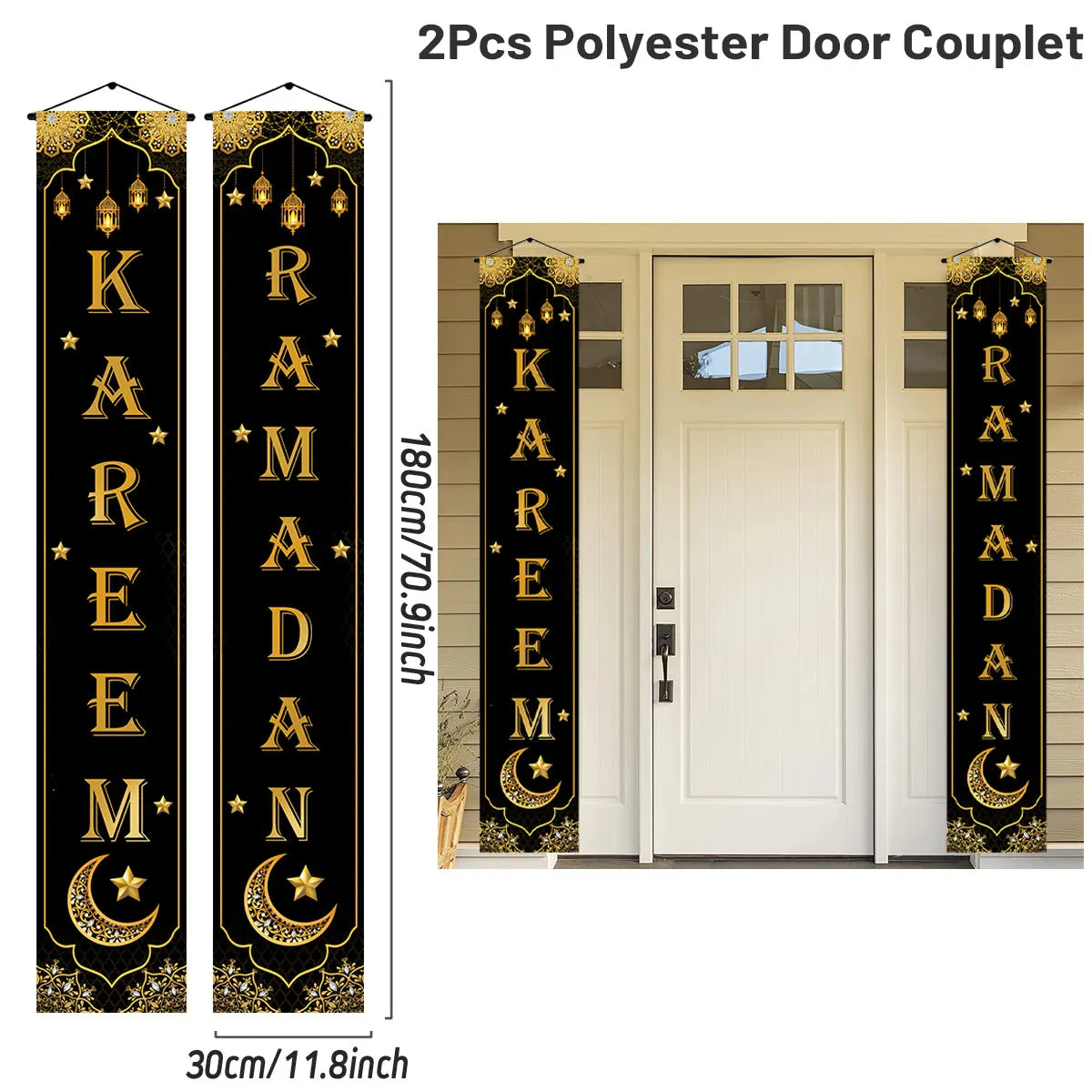 Eid Mubarak Door Banner Ramadan Decoration 2025 for Home Mubarak Ramadan Kareem Islamic Muslim Party Decor  Eid Al Adha Gifts