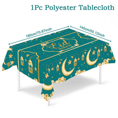 Eid Mubarak Table Runner Ramadan Tablecloths Ramadan Kareem Decoration for Home 2025 Islamic Muslim Party Eid Al Adha Gifts