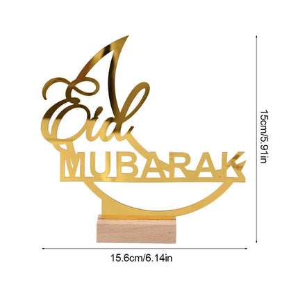 Ramadan Mubarak Acrylic Ornament 2025 Eid Mubarak Ramadan Kareem Decoration for Home Islamic Muslim Party Decor Eid Al Adha Gift