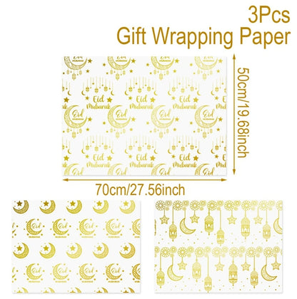 Eid Mubarak Gift Wrapping Paper Ramadan Decoration 2025 Eid Wrapping Paper Ramadan Kareem Islamic Muslim Party Eid Al Adha Gifts