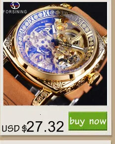 Forsining 99S Luxury Automatic Classic Transparent Mechanical Leather Strap Golden Bridge Skeleton hot selling Men Watch Clock