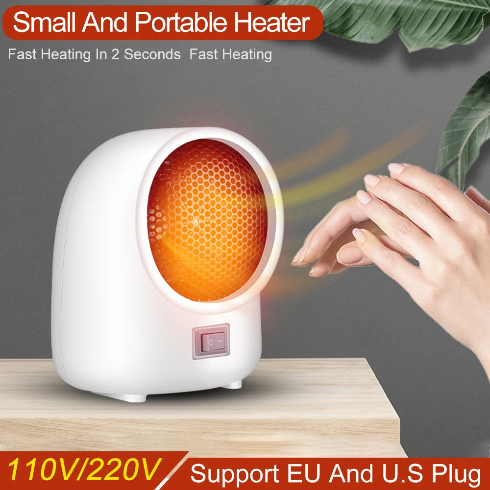 400W Mini Electric Heater 2-speed 3S Quick Heating Home Electric Heater 220V/110V Hot Fan Heater Overheating Protection Air Heat