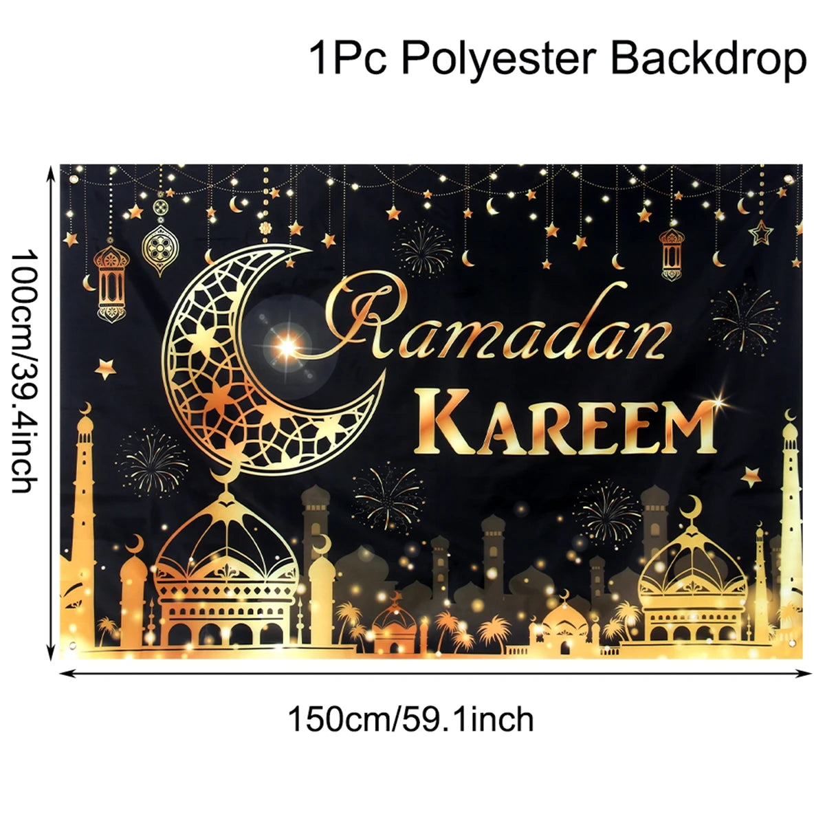 Eid Background Eid Mubarak Ramadan Kareem Backdrop Islam Muslim Party Supplies Eid Al-fitr Gift Ramadan Decoration For Home 2025