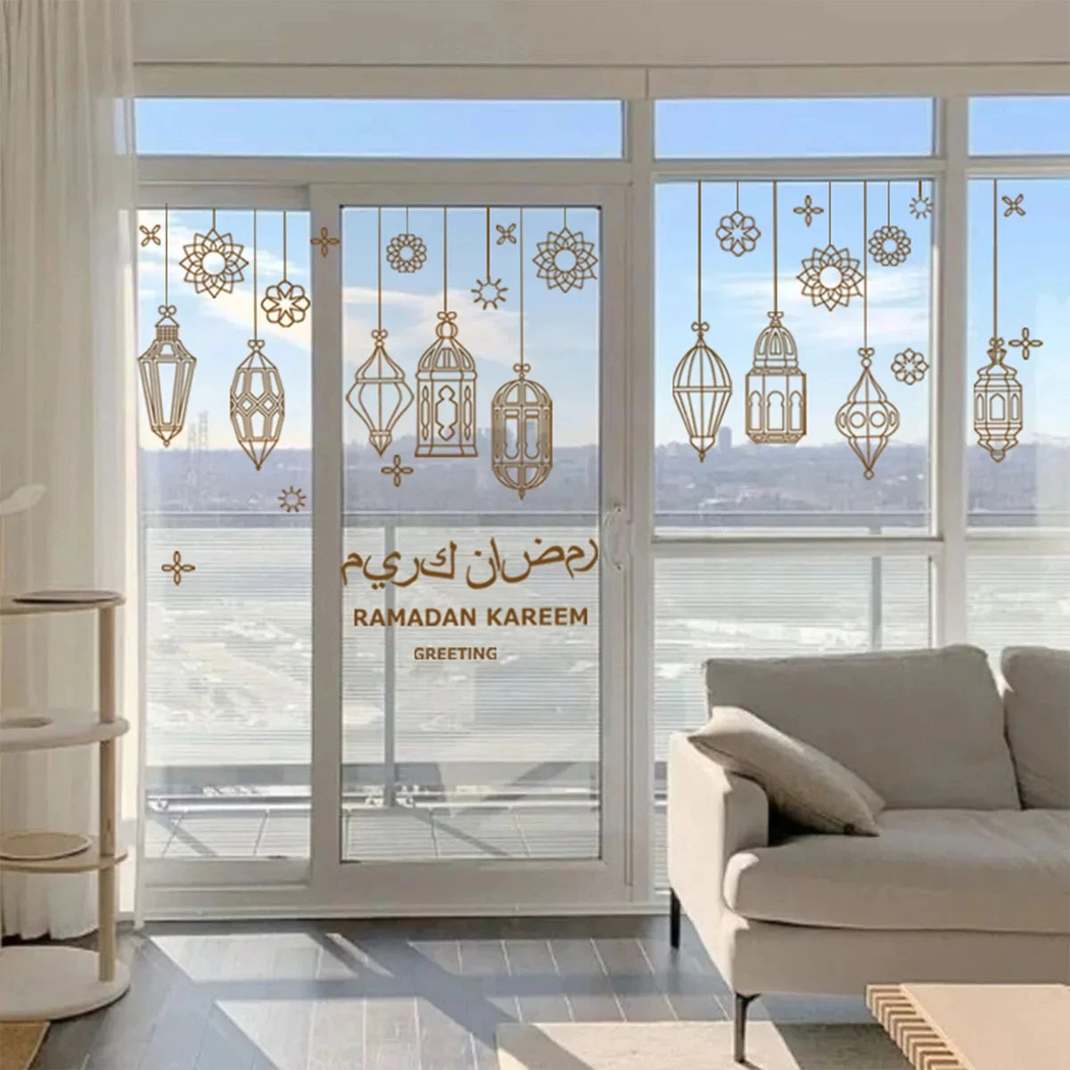 Eid Window Stickers Ramadan Decoration Eid Mubarak Decor for Home 2025 Ramadan Kareem Islam Muslim Party Supplies Eid Al-fitr