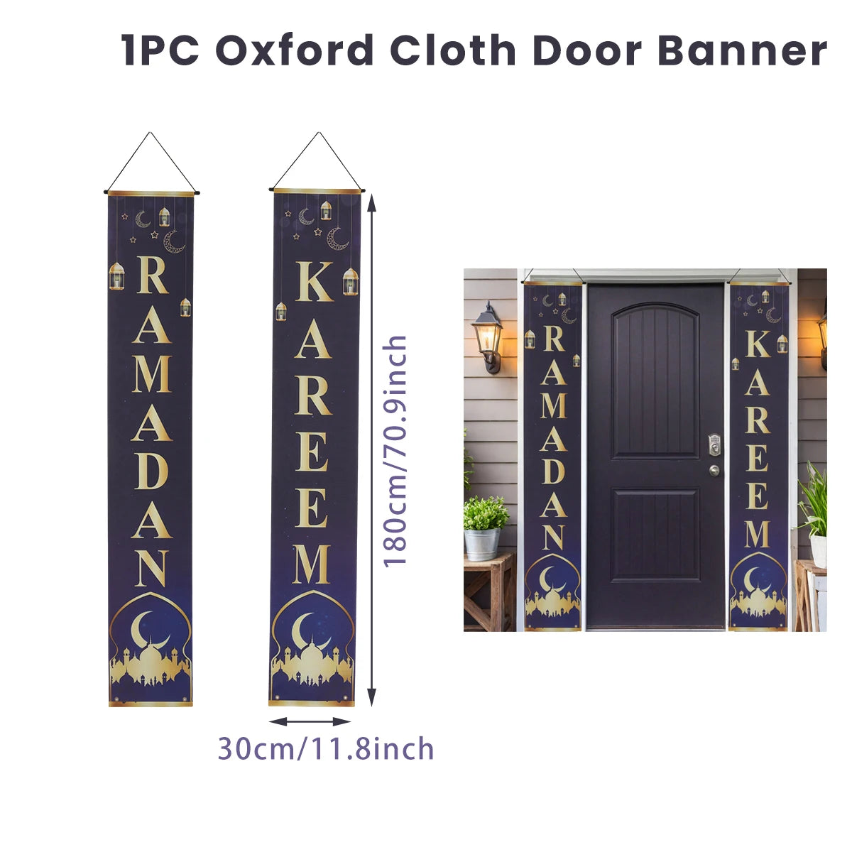 Eid Mubarak Door Banner Ramadan Decoration 2025 for Home Mubarak Ramadan Kareem Islamic Muslim Party Decor  Eid Al Adha Gifts