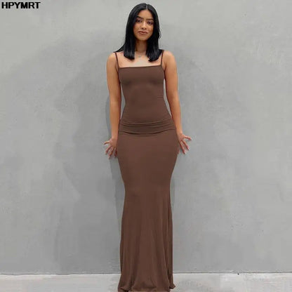 Strap Backless Long Maxi Dresses Party Club Vacation Outfits Women Sexy Casual Summer Dress 2022 Wholesale Slim Dresses Female