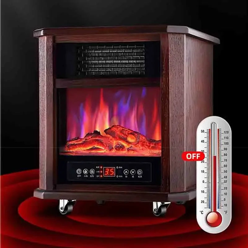 2000W Air Heater Household Fireplace, Air Heater, Electric Heater, Electric Fireplace, Solid Wood