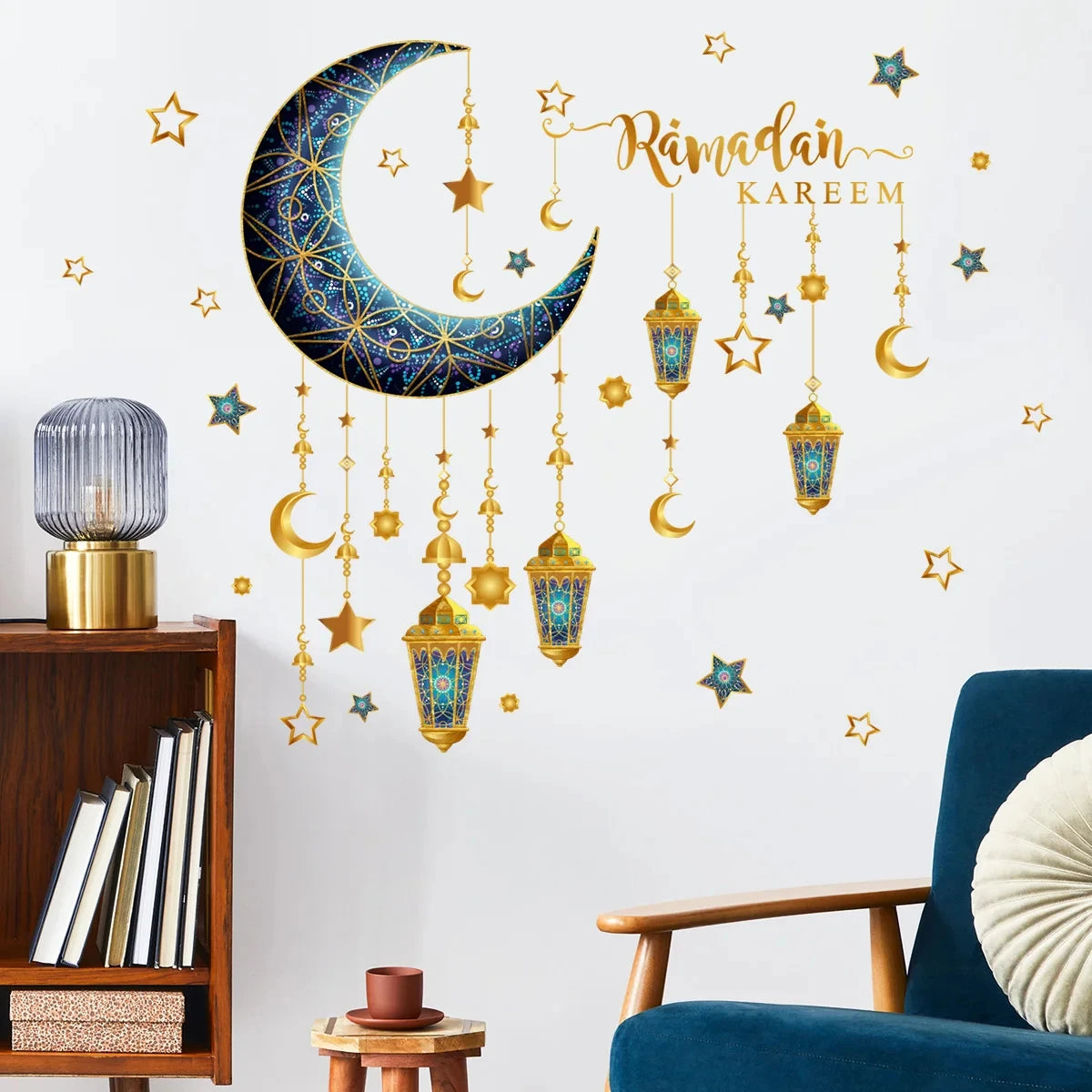 Eid Window Stickers Ramadan Decoration Eid Mubarak Decor for Home 2025 Ramadan Kareem Islam Muslim Party Supplies Eid Al-fitr