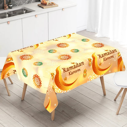 Eid Mubarak Table Runner Ramadan Tablecloths Ramadan Kareem Decoration for Home 2025 Islamic Muslim Party Eid Al Adha Gifts