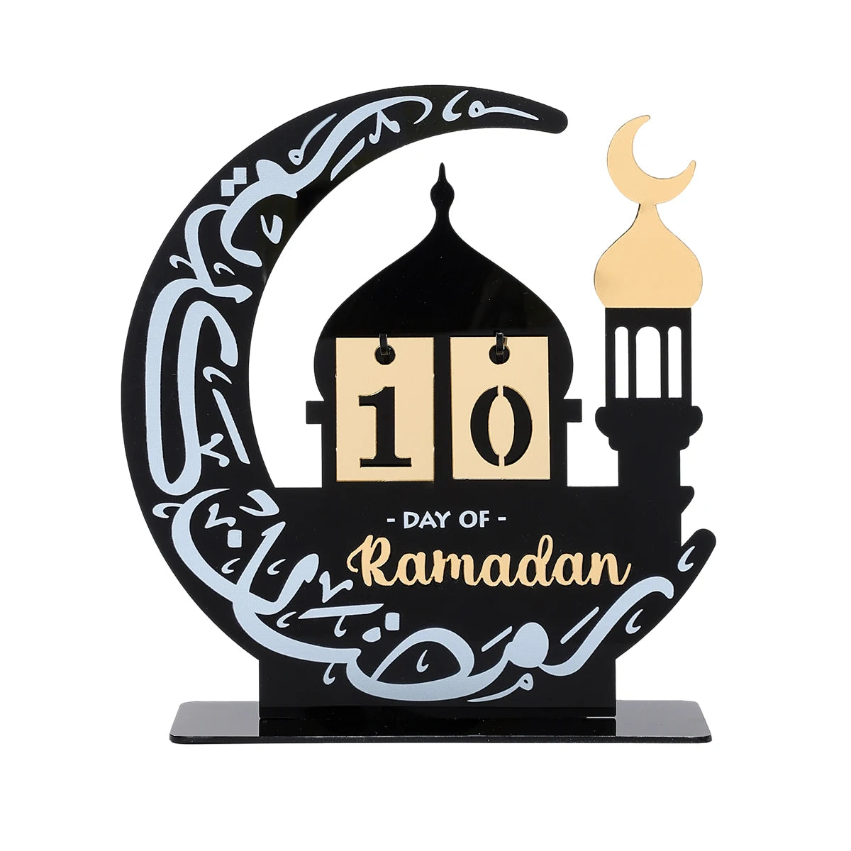 Acrylic Ramadan Countdown Calendar Ornaments Gifts Eid Mubarak Ramadan Decor For Home 2025 Kareem Islam Muslim Party Supplies