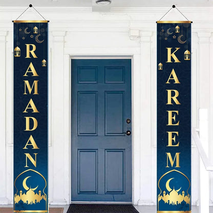 Eid Mubarak Door Banner Ramadan Decoration 2025 for Home Mubarak Ramadan Kareem Islamic Muslim Party Decor  Eid Al Adha Gifts