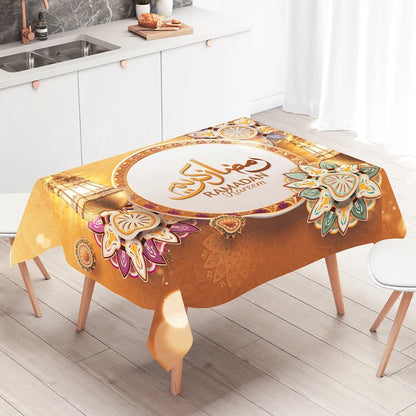 Eid Mubarak Table Runner Ramadan Tablecloths Ramadan Kareem Decoration for Home 2025 Islamic Muslim Party Eid Al Adha Gifts