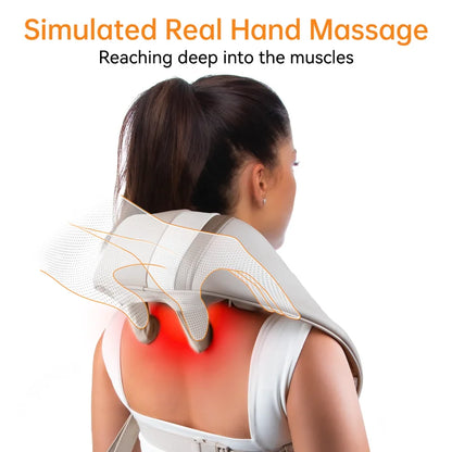 Mebak N1Cervical Massager Electric Neck Back Massager Pillow 4D Kneading Hot Compress Muscle Relaxing Massage Shawl instrument