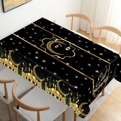 Eid Mubarak Table Runner Ramadan Tablecloths Ramadan Kareem Decoration for Home 2025 Islamic Muslim Party Eid Al Adha Gifts