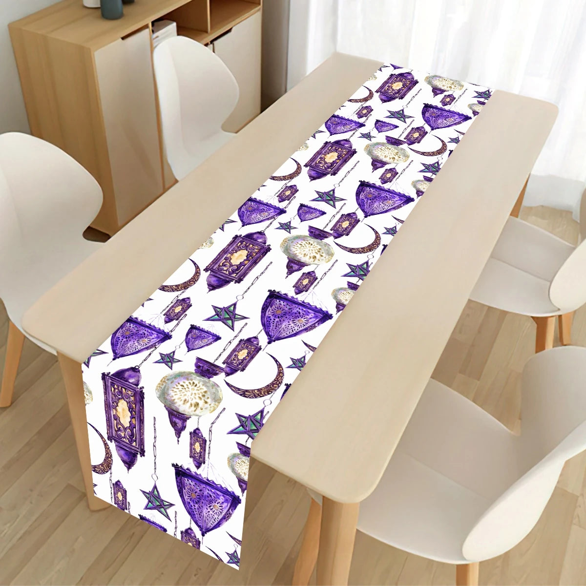 Ramadan Kareem Polyester Table Runner Ramadan Decoration For Home 2025 Islamic Muslim Party Supplies Ramadan Gift EID Al  Adha