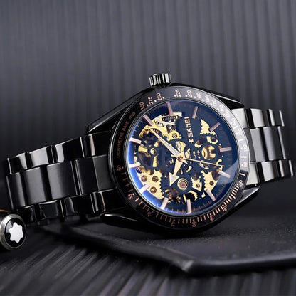 SKMEI Men Luminous Point Colorful Watch Hour Fashion montre homme Automatic Watches Mens Hollow Mechanical Wristwatches 9194