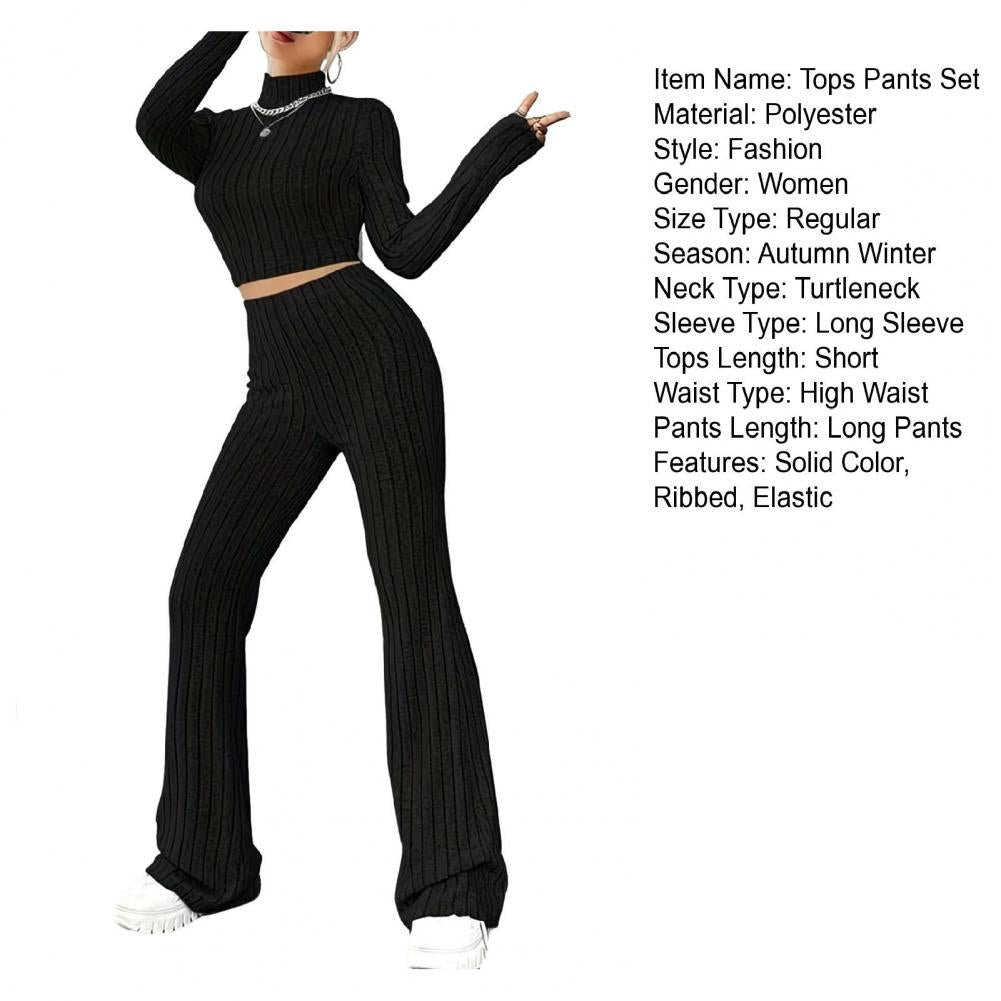 Beige Western Style Knitted Fashion Suit Women New Korean Split Black Sweaters Wide Leg Pants Lady Casual Two-piece Sets