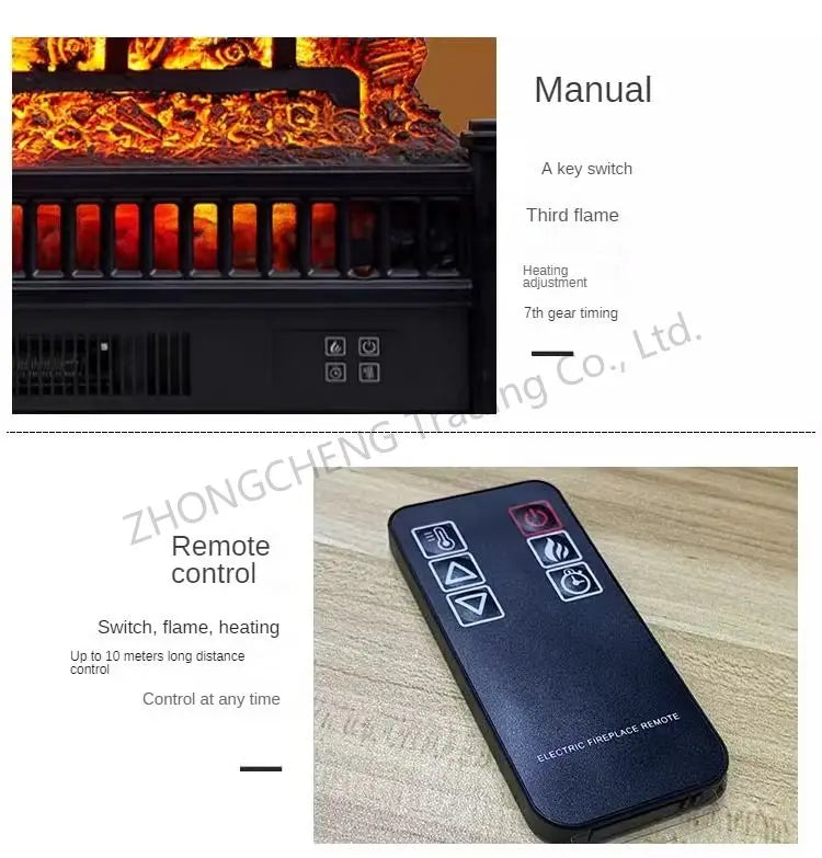 Mobile Electric Fireplace Simulation Flame Home Heater Decoration New American Charcoal Basin Fireplace Core Homestay Villa