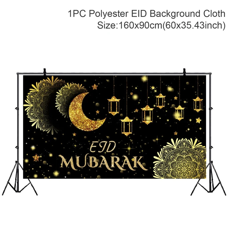 Eid Background Eid Mubarak Ramadan Kareem Backdrop Islam Muslim Party Supplies Eid Al-fitr Gift Ramadan Decoration For Home 2025